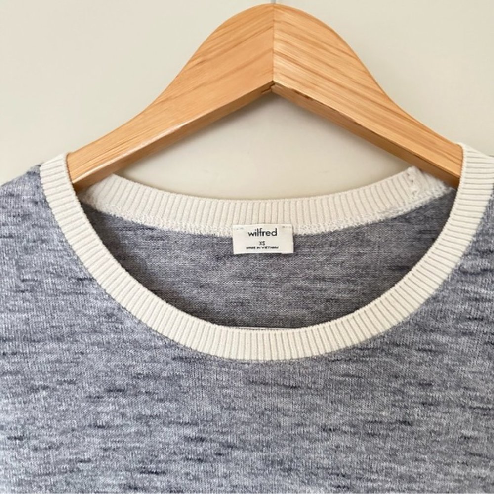 Wilfred Light Gray Berri Pullover Thin Sweater - image 4